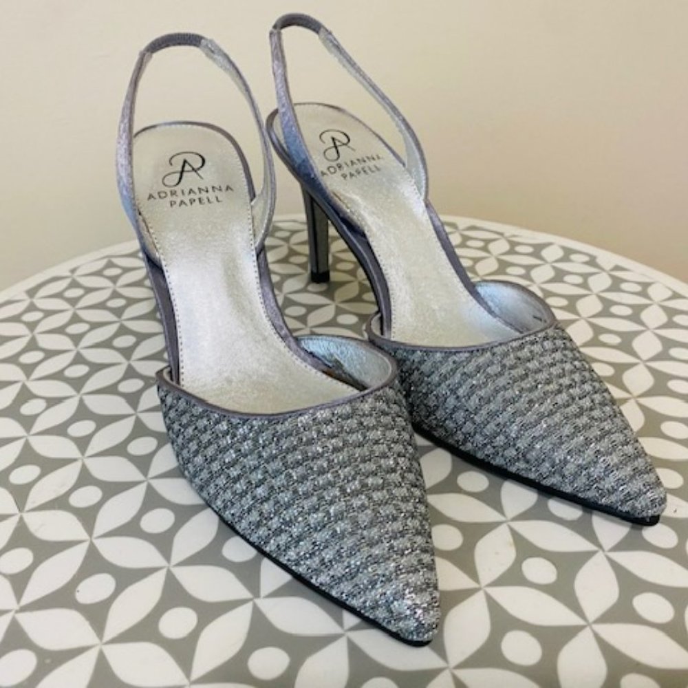 Adriana Papell Silver High Heels